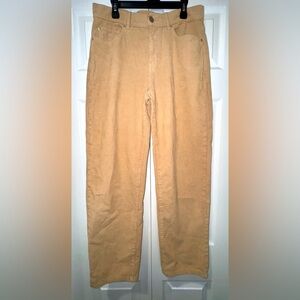 BDG Pants Womens 27 Brown Carmel Khaki Corduroy Mom High Rise 90s Tapered Leg